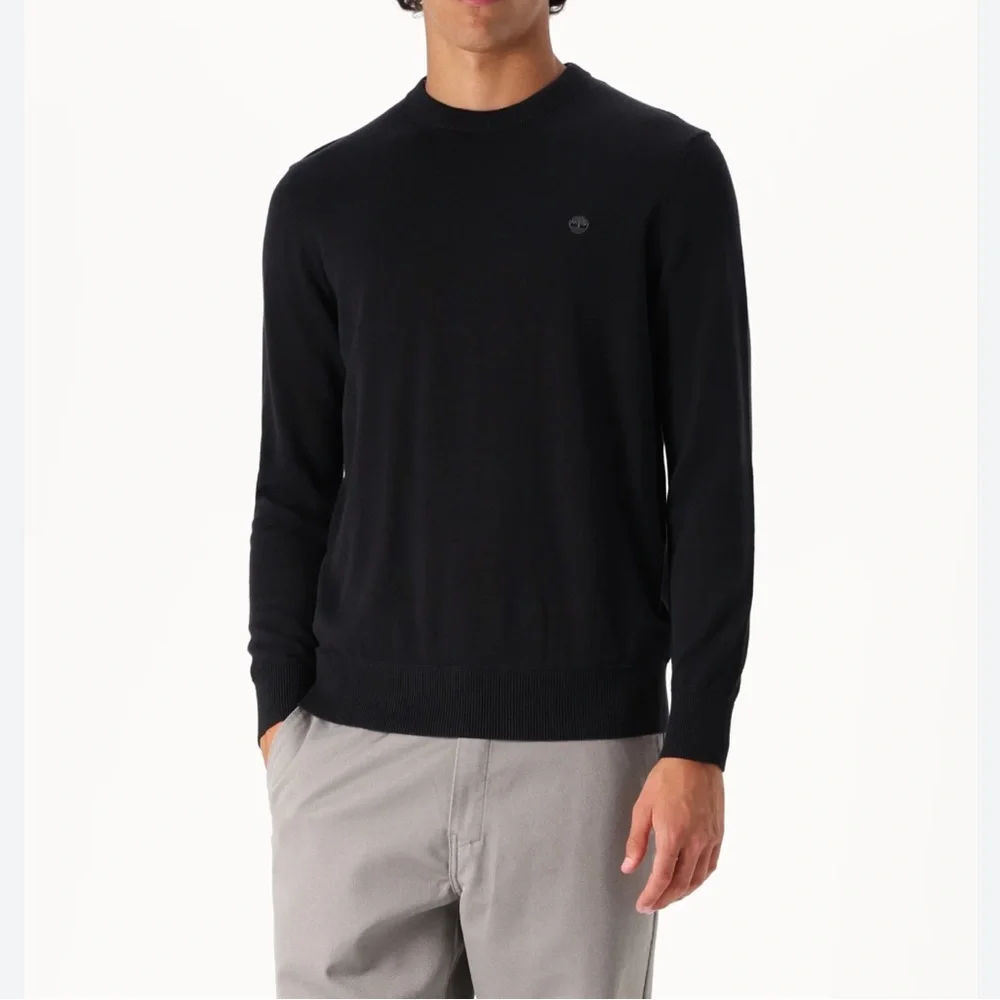 Timberland‎ Knit Pullover Sweater 100% Cotton Men’s M Black